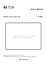 Toa IP-1000CI User Manual preview