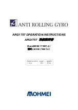 TOHMEI ANTI ROLLING GYRO ARG175T Operation Instructions Manual preview