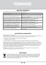 Preview for 46 page of tomado TBS0401B Instruction Manual