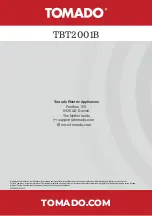 Preview for 52 page of tomado TBT2001B Instruction Manual