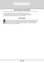 Preview for 30 page of tomado TFS4005B Instruction Manual