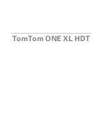 TomTom ONE XL HDT Quick Manual preview