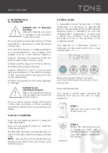 Preview for 19 page of Tone TOUCH 03 Installation And User Instructions Manual