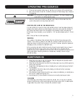 Preview for 5 page of Tool Shop 241-9796 Operating Instructions Manual