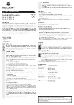 Preview for 2 page of TOOLCRAFT 1303080 Operating Instructions