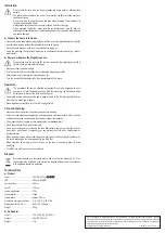 Preview for 4 page of TOOLCRAFT 1712599 Operating Instructions Manual