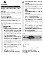 Preview for 3 page of TOOLCRAFT 58 82 26 Operating Instructions Manual