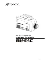 Topcon Luminance Colorimeter BM-5AC Instruction Manual preview