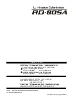 Preview for 70 page of Topcon RD-80SA Instruction Manual