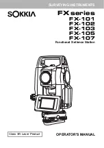 Preview for 1 page of Topcon Sokkia FX Series Operator'S Manual