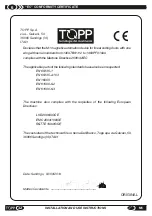 Preview for 32 page of TOPP M1 Installation And Use Instructions Manual