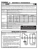 Preview for 3 page of Tork EJWT Quick Start Manual