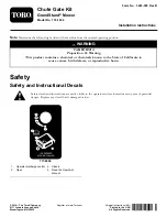 Toro GrandStand 133-1434 Installation Instructions Manual preview