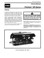 Preview for 5 page of Toro ProCore SR Series Service Manual