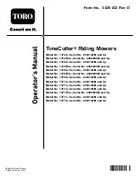 Preview for 1 page of Toro TimeCutter 74726 Operator'S Manual