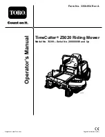 Toro TimeCutter Z5020 Operator'S Manual preview