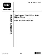 Toro timecutter zs 4200t Operator'S Manual preview