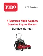 Toro Z Master 500 Series Service Manual preview