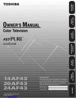 Toshiba 14AF43 Owner'S Manual preview