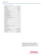 Preview for 2 page of Toshiba 14DL74 Specifications