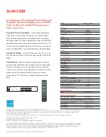 Preview for 2 page of Toshiba 26AV502R - 26" LCD TV Specifications