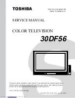 Toshiba 30DF56 - 30" CRT TV Service Manual preview