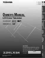 Toshiba 32HLX84 Owner'S Manual preview