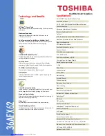 Preview for 2 page of Toshiba 36AFX62 Specifications