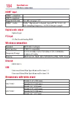 Preview for 184 page of Toshiba 58L7350U User Manual