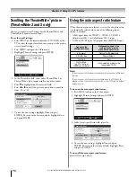 Preview for 74 page of Toshiba 62HM195 - 62" Rear Projection TV Owner'S Manual