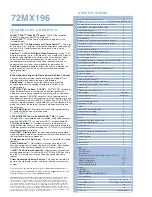 Preview for 2 page of Toshiba 72MX196 - 72" Rear Projection TV Specification