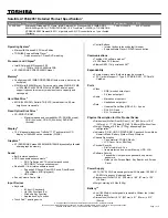 Preview for 1 page of Toshiba A105-S2051 Specifications