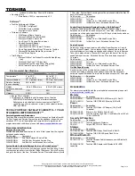 Preview for 2 page of Toshiba A105-S2194 Specifications