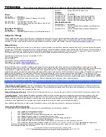 Preview for 3 page of Toshiba A105-S2716 - Satellite - Pentium M 1.73 GHz Specifications