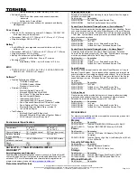 Preview for 2 page of Toshiba A105-S4022 Specifications