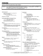 Preview for 1 page of Toshiba A105-S4074 Specifications