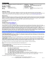 Preview for 3 page of Toshiba A105-S4074 Specifications