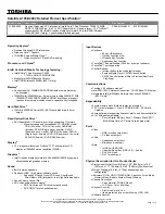 Toshiba A105-S4092 Specifications preview