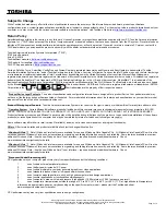 Preview for 3 page of Toshiba A105-S4274 Specifications