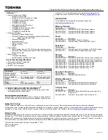 Preview for 2 page of Toshiba A11-S3511 Specifications