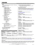 Preview for 2 page of Toshiba A11-S3512 Specifications