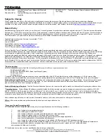 Preview for 3 page of Toshiba A135-S4447 Specifications