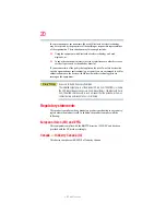 Preview for 20 page of Toshiba A200-EZ2204X - Satellite Pro - Core 2 Duo GHz User Manual