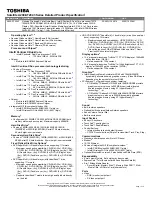 Preview for 1 page of Toshiba A200-ST2043 Specifications