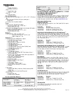 Preview for 2 page of Toshiba A200-ST2043 Specifications