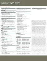 Preview for 2 page of Toshiba A205-S4797 - Satellite - Core 2 Duo 1.73 GHz Brochure