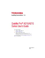 Toshiba A210-EZ2201 - Satellite Pro - Athlon 64 X2 1.8 GHz User Manual preview