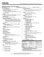 Preview for 1 page of Toshiba A215-S7417 Specifications