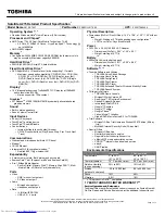 Preview for 1 page of Toshiba A215-S7447 Specifications