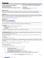 Preview for 2 page of Toshiba A300-ST3512 Specifications